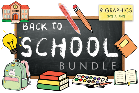 Download Back to School Graphics Bundle - School graphics Collection