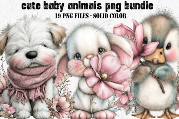 Download Cute Baby Animals Png Bundle - Baby Collection
