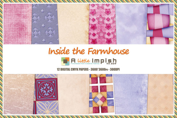 Download Inside the Farmhouse Digital Paper Pack - Farmhouse digital paper Collection