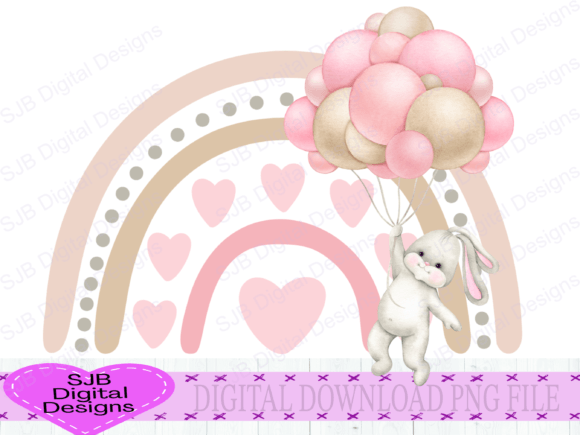 Download New Baby Girl Bunny Rainbow Watercolor - Baby Collection