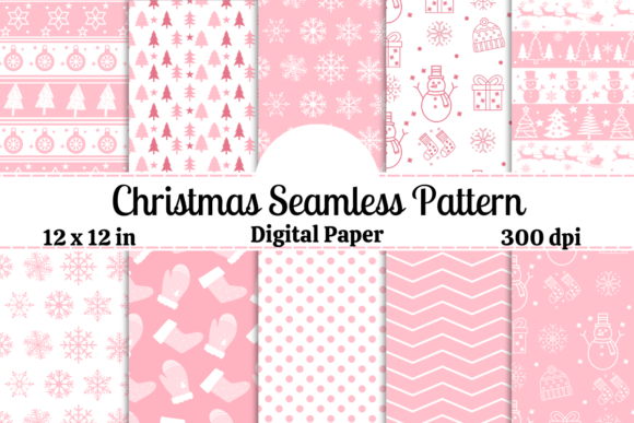 Download Merry Christmas Pattern - Pink &amp; White - Christmas pattern Collection