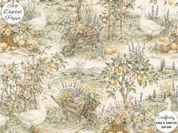 Download Cottage Garden Goose JPG Pattern, Vintag - Garden Collection