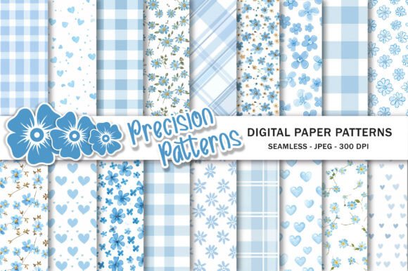 Download Baby Blue Digital Paper Set - Baby Collection