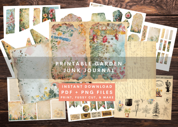 Download Garden Botany Printable Junk Journal - Garden Collection