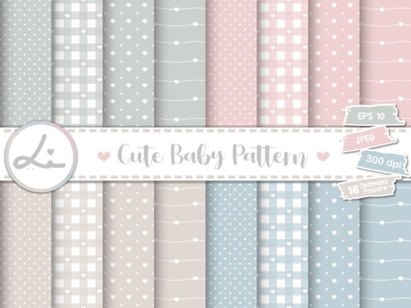 Download Cute Baby Pastel Digital Papers - Baby Collection