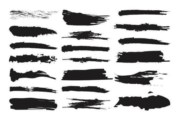 Download Grunge Brush Shape Design Elements - Element Collection