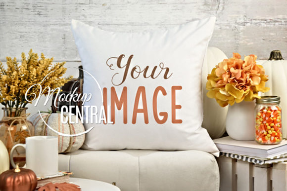 Download Pretty Fall Home Decor Mockup Pillow - Mockup Collection